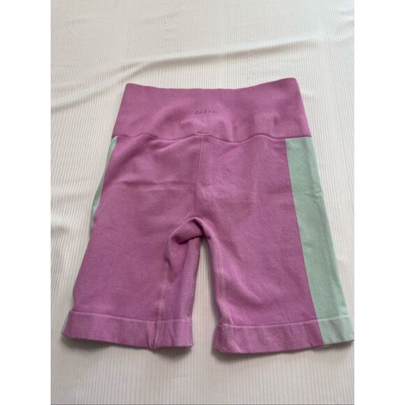 Cream Yoga Workout Tank Top Biker Short 2 Pc Set Size Small - Picture 13 of 14